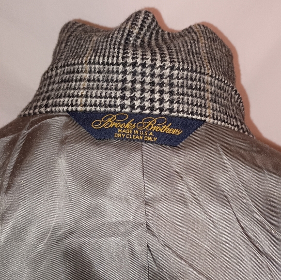 NWOT Mens Brooks Brothers 100% Camel Hair Houndstooth Glen Plaid Sport Coat 39R - Picture 15 of 16